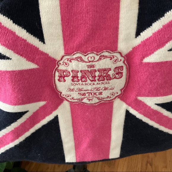VICTORIA'S SECRET BRITISH FLAG THE PINKS 86 WORLD TOUR LOVE & ROCK ROLL BAG TOTE - Picture 3 of 7